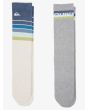 Calcetines largos Quiksilver Swell Ivory Heather para hombre frontal