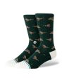 Calcetines Stance Huntin Crew verde pino con estampado de patos Unisex