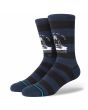 Calcetines Stance Stay Off my wave en color azul marino con rayas negras Unisex