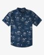 Camisa orgánica de manga corta Billabong Sundays Mini azul marino para hombre