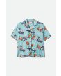 Camisa de manga corta Brixton Bunker Paradise azul para mujer