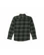 Camisa de manga larga Volcom Caden Plaid negra para niños de 8 a 14 años posterior
