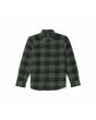 Camisa de manga larga Volcom Caden Plaid negra para niños de 8 a 14 años