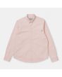 Camisa de manga larga Button Down Pocket Shirt rosa para hombre