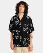 Hombre con Camisa surfera de manga corta Element Resort Birds negra