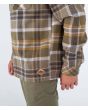 Hombre con Camisa de franela Hurley Santa Cruz Shorline Verde a cuadros parche
