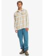 Hombre con Camisa de franela Quiksilver Fierce Volcano Pale Khaki frontal