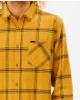 Hombre con Camisa de franela Rip Curl Checked In color mostaza bolsillo