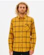 Hombre con Camisa de franela Rip Curl Checked In color mostaza