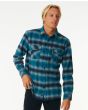 Hombre con Camisa de franela Rip Curl Count Flannel Azul a cuadros