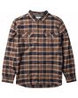 Camisa de franela Vissla Central Coast LS a cuadros marrón para hombre