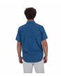 Hombre con Camisa de manga corta Hurley One and Only Stretch Obsidian Azul posterior
