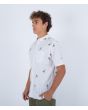 Hombre con Camisa surfera de manga corta Hurley One and Only Stretch Blanca lateral