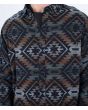 Hombre con Camisa de franela orgánica Hurley Portland Organic Negra bolsillo 