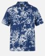 Camisa surfera de manga corta Hurley Rincon Azul para hombre