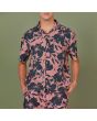Hombre con Camisa surfera de manga corta Lightning Bolt Continual Flower Old Rose