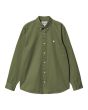 Camisa de manga larga Carhartt WIP Madison LS Verde Dundee con logo blanco para hombre