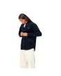 Hombre con Camisa de pana Carhartt WIP Madison Cord LS Azul Marino Oscuro con logo blanco cera botones