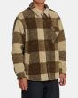 Hombre con Sobrecamisa Sherpa RVCA Lockheart Khaki derecha