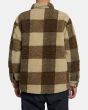 Hombre con Sobrecamisa Sherpa RVCA Lockheart Khaki posterior