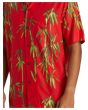 Hombre con Camisa de manga corta Quiksilver Bamboo DNA Island Roja bolsillo