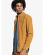 Hombre con camisa de Manga Larga Quiksilver marrón Smoke Trail lateral