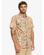 Hombre con Camisa surfera de manga corta Quiksilver Surfadelica Negro Floral lateral