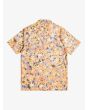 Camisa surfera de manga corta Quiksilver Surfadelica Negro Floral para hombre posterior