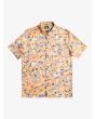 Camisa surfera de manga corta Quiksilver Surfadelica Negro Floral para hombre