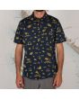 Hombre con camisa de manga corta Salty Crew Lay Day Woven azul marino y dorado