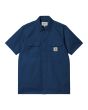 Camisa de manga corta Carhartt WIP Master Short Elder Azul para hombre