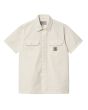 Camisa de manga corta Carhartt WIP Master Shirt Blanco Cera para hombre