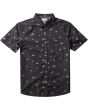 Camisa surfera de manga corta Vissla Radical Eco negra para hombre