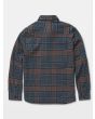 Camisa con manga larga Volcom Caden Plaid Azul para niños de 8 a 14 años posterior