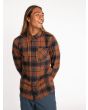 Hombre con Camisa de franela con manga larga Volcom Caden Plaid Mocha