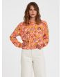 Mujer con Camisa cropped de manga larga Volcom Egle Zvirblyte coral