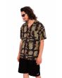 Hombre con camisa de manga corta Volcom Featured Artist Tetsunori Negra botones