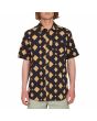 Hombre con camisa de manga corta Volcom Grit Mandala negra