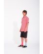 Hombre con Camisa de manga corta Volcom Newbar Stripe Washed Ruby izquierda