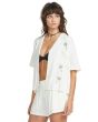 Mujer con Camisa de manga corta Volcom Sun Stunner Bone lateral