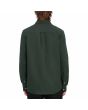 Hombre con Camisa de manga larga Volcom Veeco Oxford verde oscuro posterior