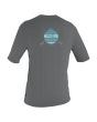 Camiseta de protección solar UPF 50 +O'Neill Premium Skins Graphic gris para hombre posterior