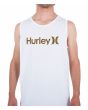 Hombre con Camiseta sin mangas Hurley Toledo One and Only Tank Blanca estampado logo