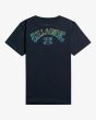 Camiseta de manga corta Billabong Arch Fill Azul marino para niños de 8 a 16 años posterior
