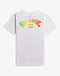 Camiseta de manga corta Billabong Arch Fill blanca para niños de 8 a 16 años posterior