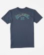 Camiseta de manga corta Billabong Arch Fill azul marino para hombre posterior