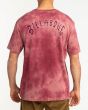 Hombre con camiseta de manga corta Billabong Arch Tie Dye Roja posterior