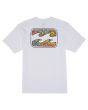 Camiseta Premium de manga corta Billabong Crayon Wave Blanca para hombre posterior