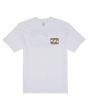 Camiseta Premium de manga corta Billabong Crayon Wave Blanca para hombre