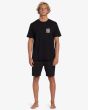 Hombre con camiseta orgánica de manga corta Billabong Coral Gardeners Horizon Negra ajuste